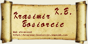 Krasimir Bosiorčić vizit kartica